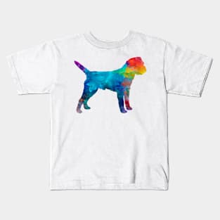 Border Terrier in watercolor Kids T-Shirt